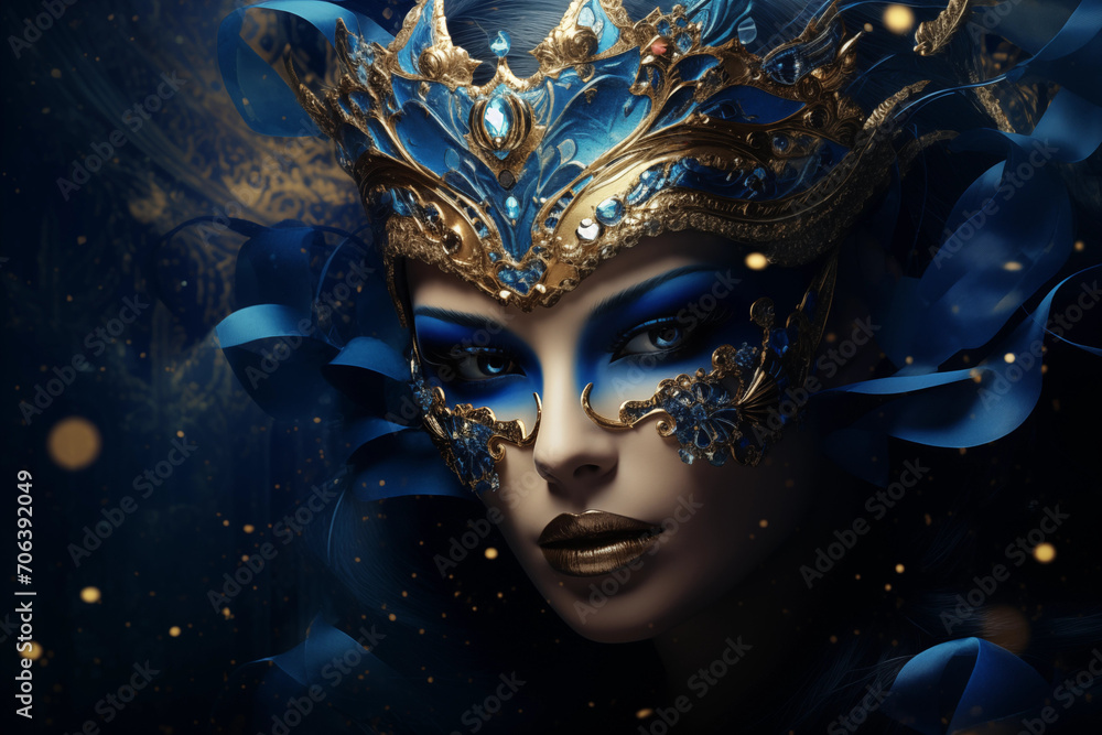 carnival masked girl's face carnival masked girl's face