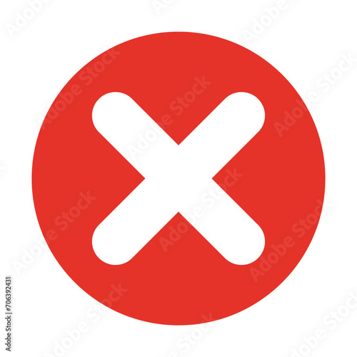 Cross line icon. Prohibition, button, cancel, return, back, decision, refusal, key, permission. Vector icon for business and advertising