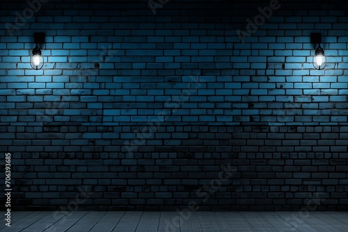 Blue Elegance: Enhancing Visuals with a Brick Wall Backdrop