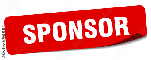 sponsor sticker. sponsor label