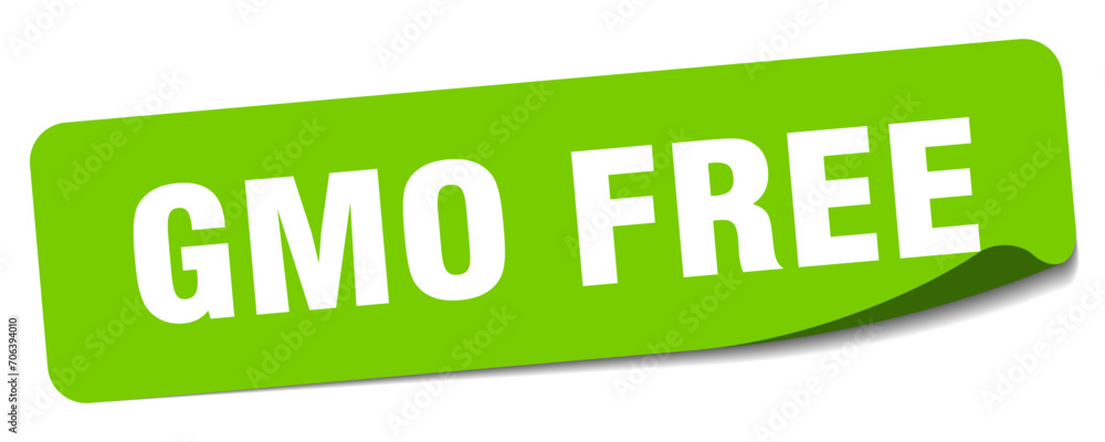 gmo free sticker. gmo free label - obrazy, fototapety, plakaty 