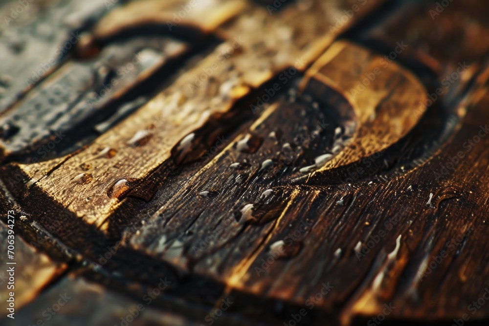 A detailed view of a wooden sign placed on a table. Perfect for adding a rustic touch to any design or project A detailed view of a wooden sign placed on a table. Perfect for adding a rustic touch to any design or project