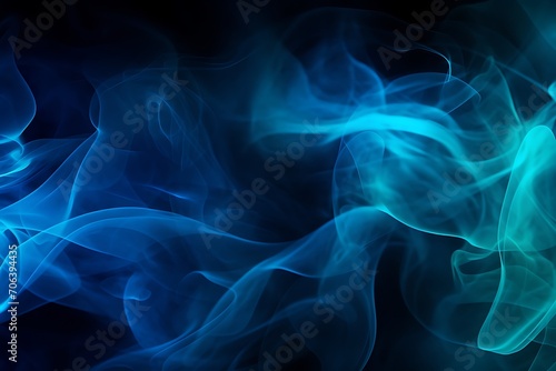 Mystic Blues: A Dance of Smoke Waves in the Background
