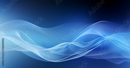 Mystic Blues: A Dance of Smoke Waves in the Background