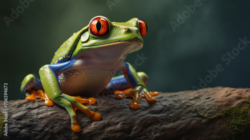 Stylish Red-Eyed Tree Frog Pose