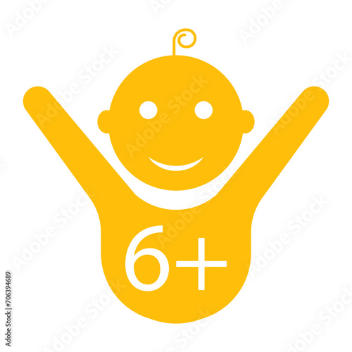 Child 6 line icon. Age limit, happiness, child, son, diapers, childhood, pacifier, foal, responsibility. Vector icon for business and advertising