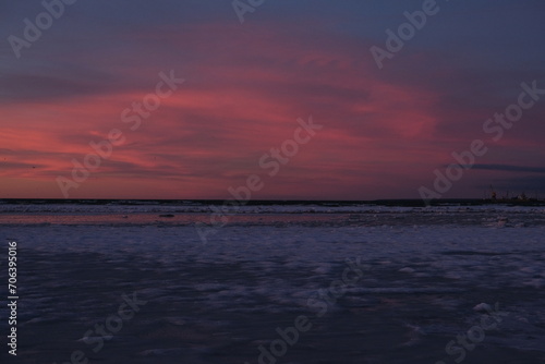 sunset over the sea