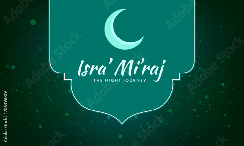 Al-Isra' wal Mi'raj. Night Journey of the Prophet Muhammad. Islamic background design. Vector Illustration
