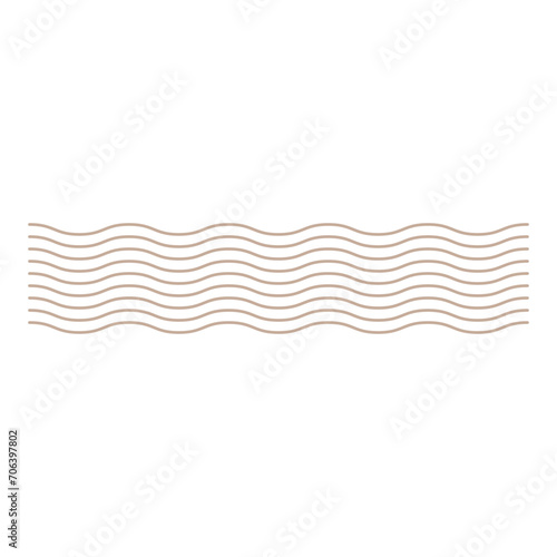 Wave lines, stripes boho design element