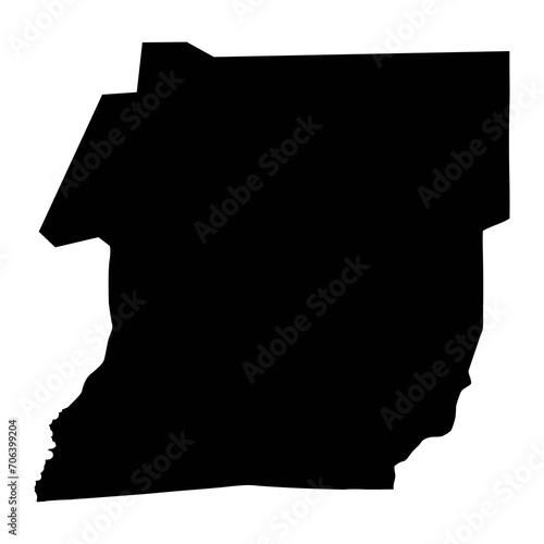 Menaka region map, administrative division of Mali. Vector illustration. photo