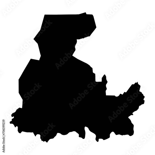 Segou region map, administrative division of Mali. Vector illustration. photo