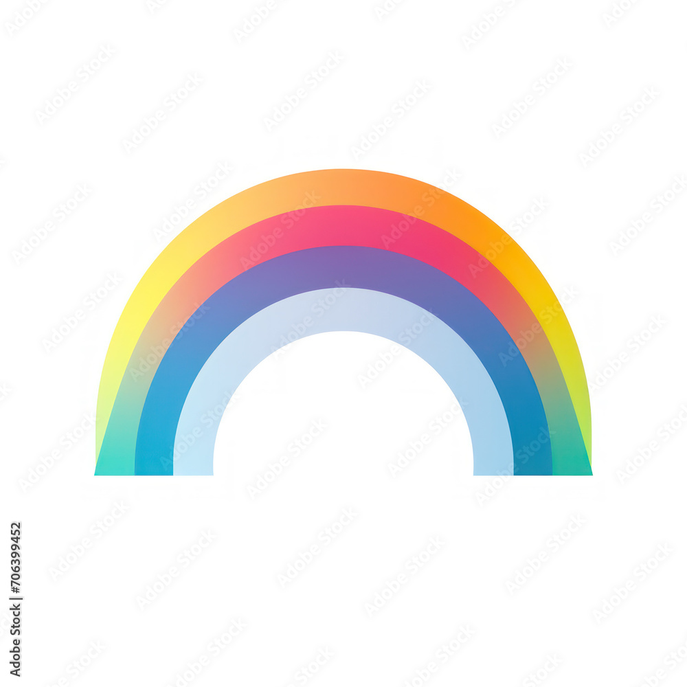 Minimalistic rainbow isolated on clear white background Minimalistic rainbow isolated on clear white background