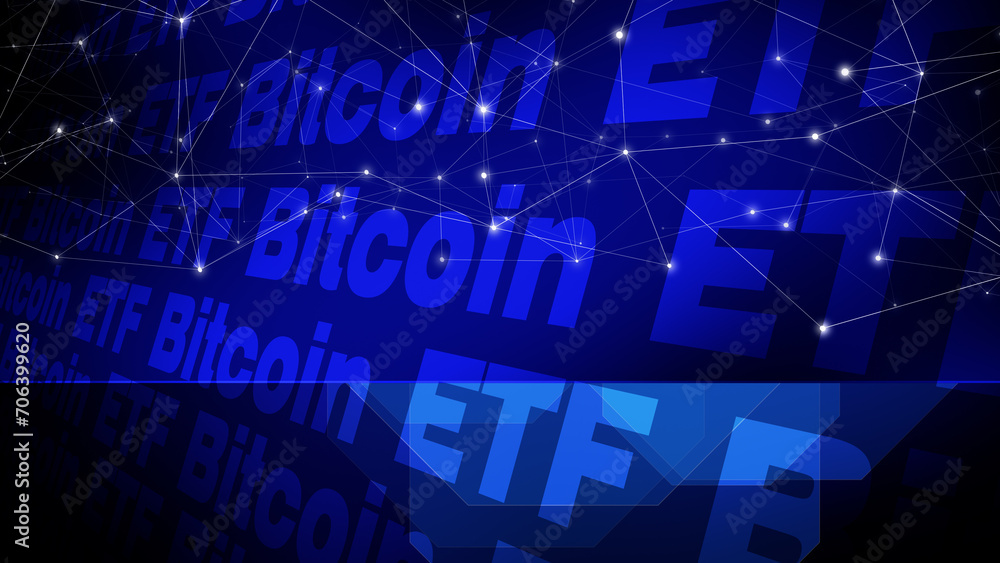 Banking on future of digital money with bitcoin etf abstract background technology and crypto securities in global financial industry market flow and decentralized network Banking on future of digital money with bitcoin etf abstract background technology and crypto securities in global financial industry market flow and decentralized network