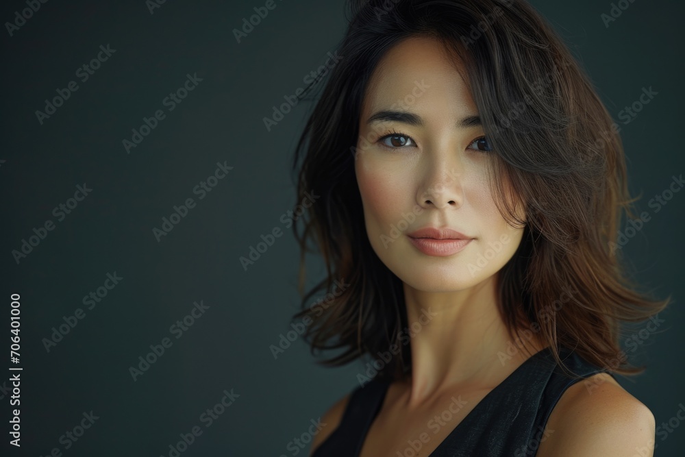 A woman in a black dress strikes a pose for a photo. Perfect for fashion blogs, photography websites, or social media posts A woman in a black dress strikes a pose for a photo. Perfect for fashion blogs, photography websites, or social media posts