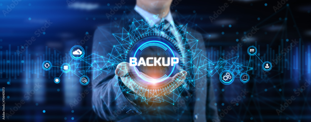Backup Disaster recovery data protection technology concept. Backup Disaster recovery data protection technology concept.