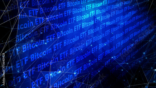 Crypto etf background on securities bitcoin exchange traded fund and its role in global finance and stock market as well as success and high value of this innovative financial investment photo