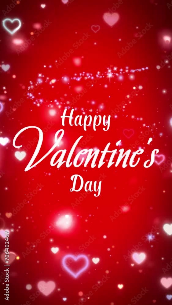 Happy valentine's Day letters, text animate vertical footage video, short video Happy valentine's Day letters, text animate vertical footage video, short video