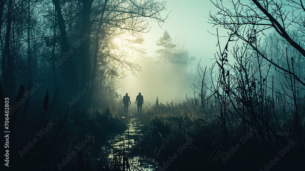 Zombie apocalypse in the wild nature Zombie apocalypse in the wild nature