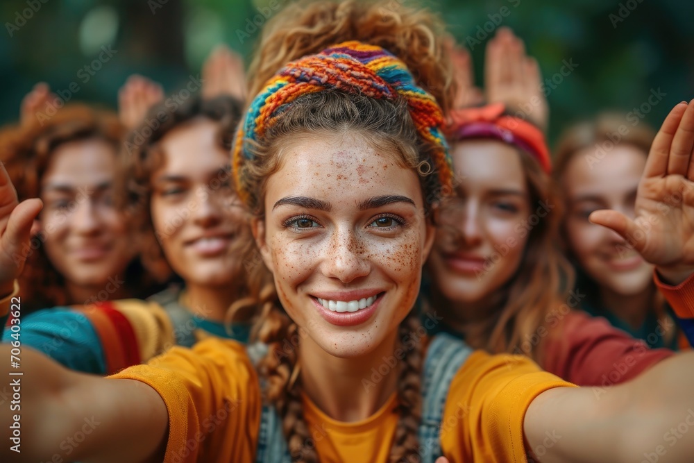 Volunteering. Young people volunteers have activity at outdoors. Generative AI Volunteering. Young people volunteers have activity at outdoors. Generative AI