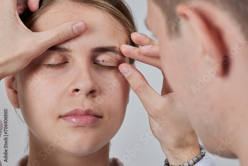 plastic surgeon prepares for Blepharoplasty, Blepharoplasty operation