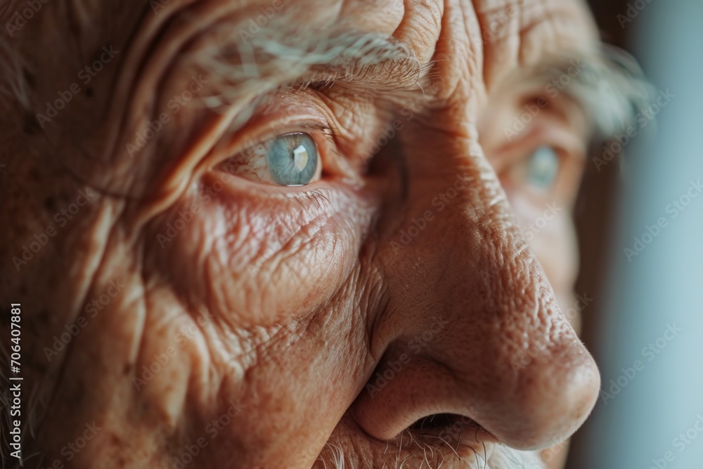 An up-close view of an elderly man's face. Perfect for showcasing the wisdom and experience of older individuals. Suitable for a variety of projects and themes An up-close view of an elderly man's face. Perfect for showcasing the wisdom and experience of older individuals. Suitable for a variety of projects and themes