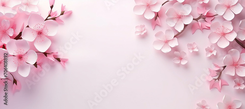 Beautiful flower on pink background. Abstract wallpaper and background with free space