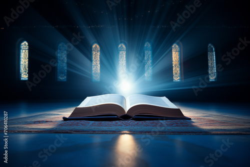 The open religious book as a symbol of enlightenment and enlightenment