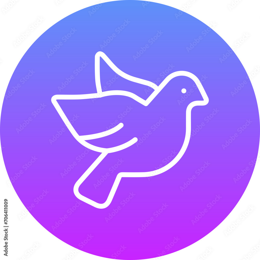 Dove with Heart Icon Dove with Heart Icon