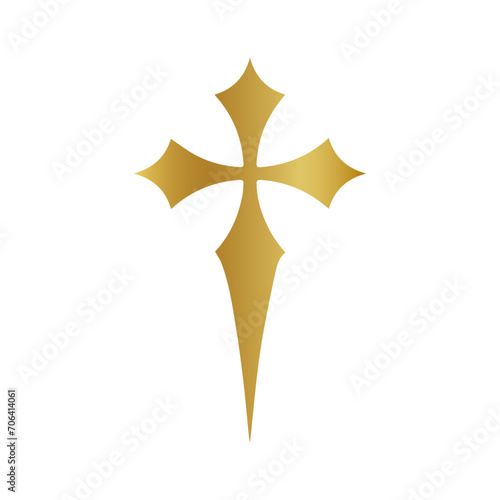 Christian cross Celtic cross Crucifix, christian cross, christianity, gold, golden cross vector