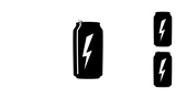Energy Drink , black isolated silhouette