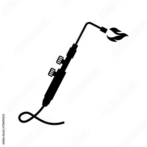 Welding torch logo design. Welder tool vector design. Welding work logotype.