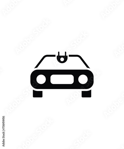 electric car icon, vector best flat icon.