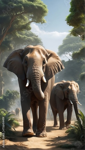 elephants in the jungle © Suresh