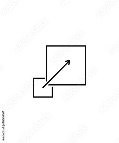scale up icon, vector best line icon.