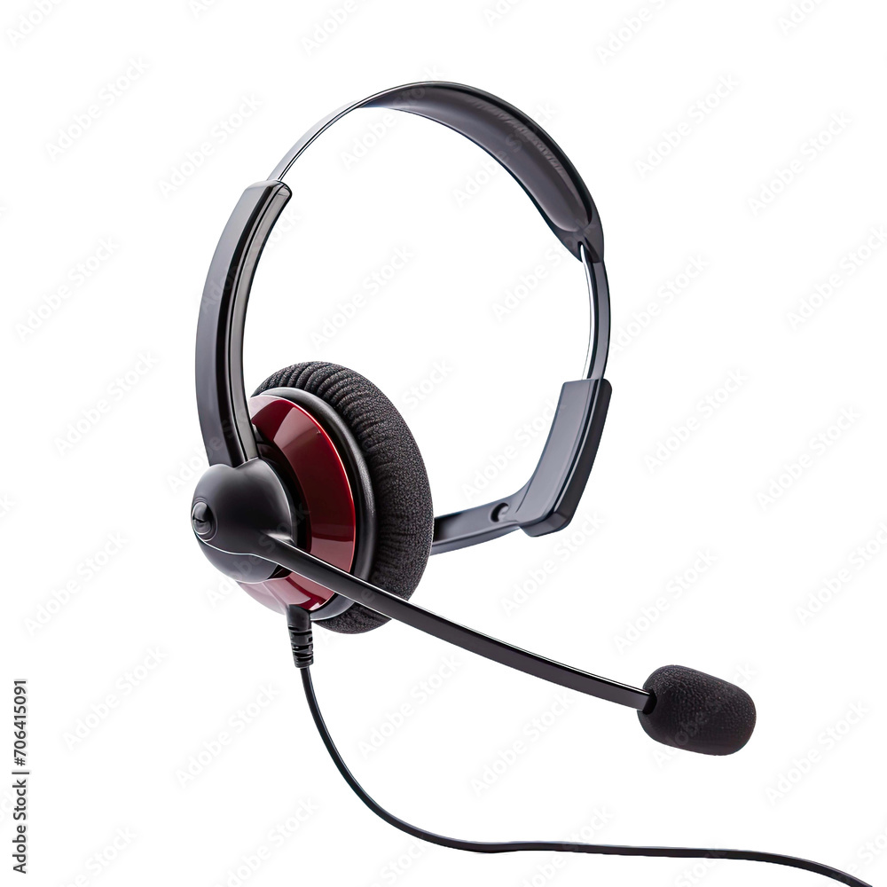 Call center headset isolated on white background. Call center headset isolated on white background.