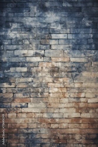Cream and navy blue brick wall concrete or stone texture