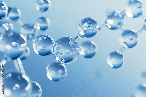 Molecular structure. Abstract background with molecules.