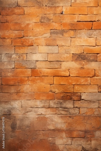 Cream and orange brick wall concrete or stone texture