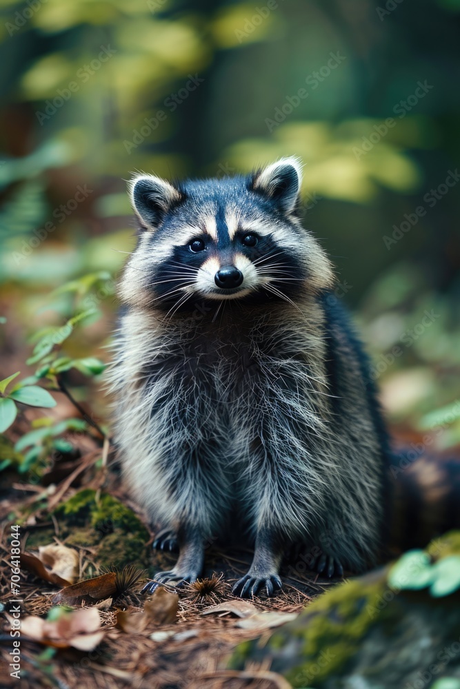 A raccoon with its mouth open A raccoon with its mouth open