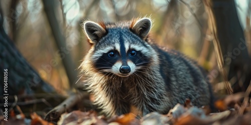A raccoon with its mouth open