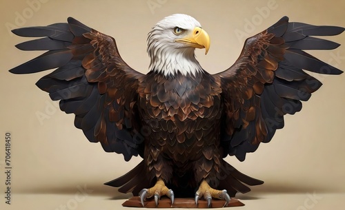 Leonardo Diffusion XL Bald eagle in three piece Ai geneative