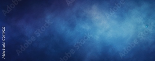 Dark blue white grainy background, abstract blurred color gradient noise texture banner