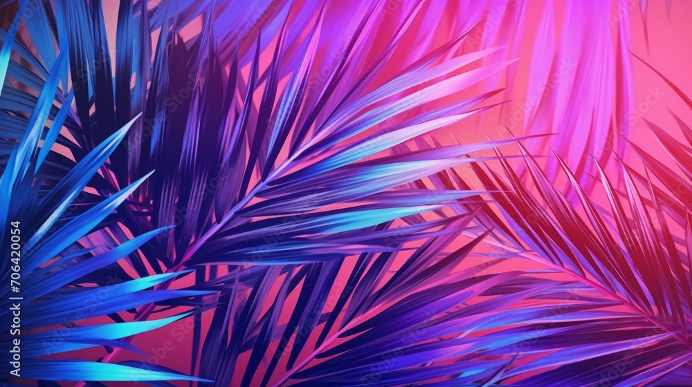 Bold Gradient Palm Leaves in Neon Hues - Surreal Tropical Background
Bold Gradient Palm Leaves in Neon Hues - Surreal Tropical Background