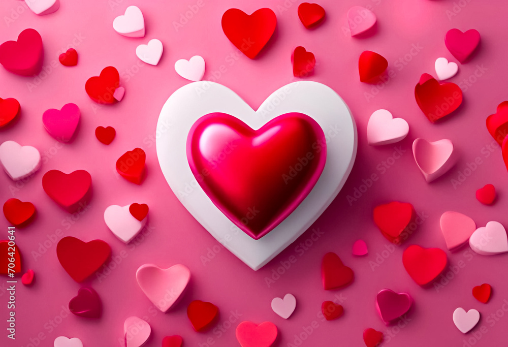 AI Generative illustration of a Valentines Day concept design AI Generative illustration of a Valentines Day concept design