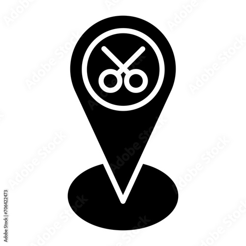 Barber Location Icon of Hair Salon iconset.