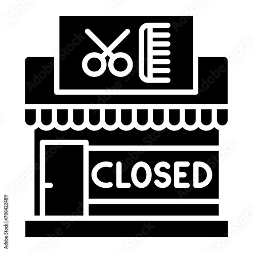 Close Shop Icon of Hair Salon iconset.