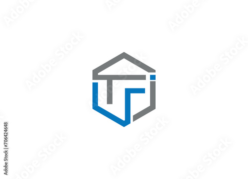 TFI modern logo design vector icon template photo