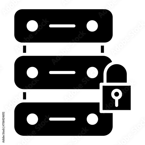 Server Locked Icon of Cyber Security iconset.
