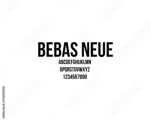 Bebas Neue Font, font, letters, numbers