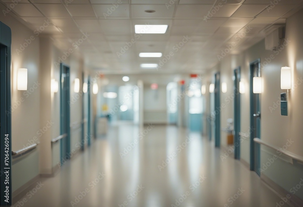 Blur image background of corridor in hospital or clinic image Blur image background of corridor in hospital or clinic image
